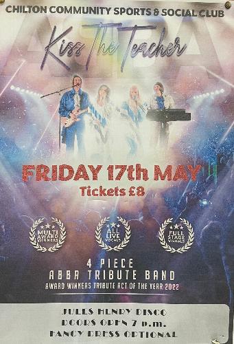 KISS THE TEACHER ABBA Tribute Band With Support by Jules Henry Disco